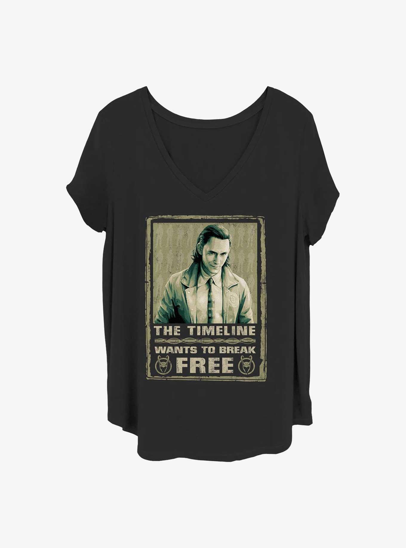 Marvel Loki Break Free Girls T-Shirt Plus Size, BLACK, hi-res
