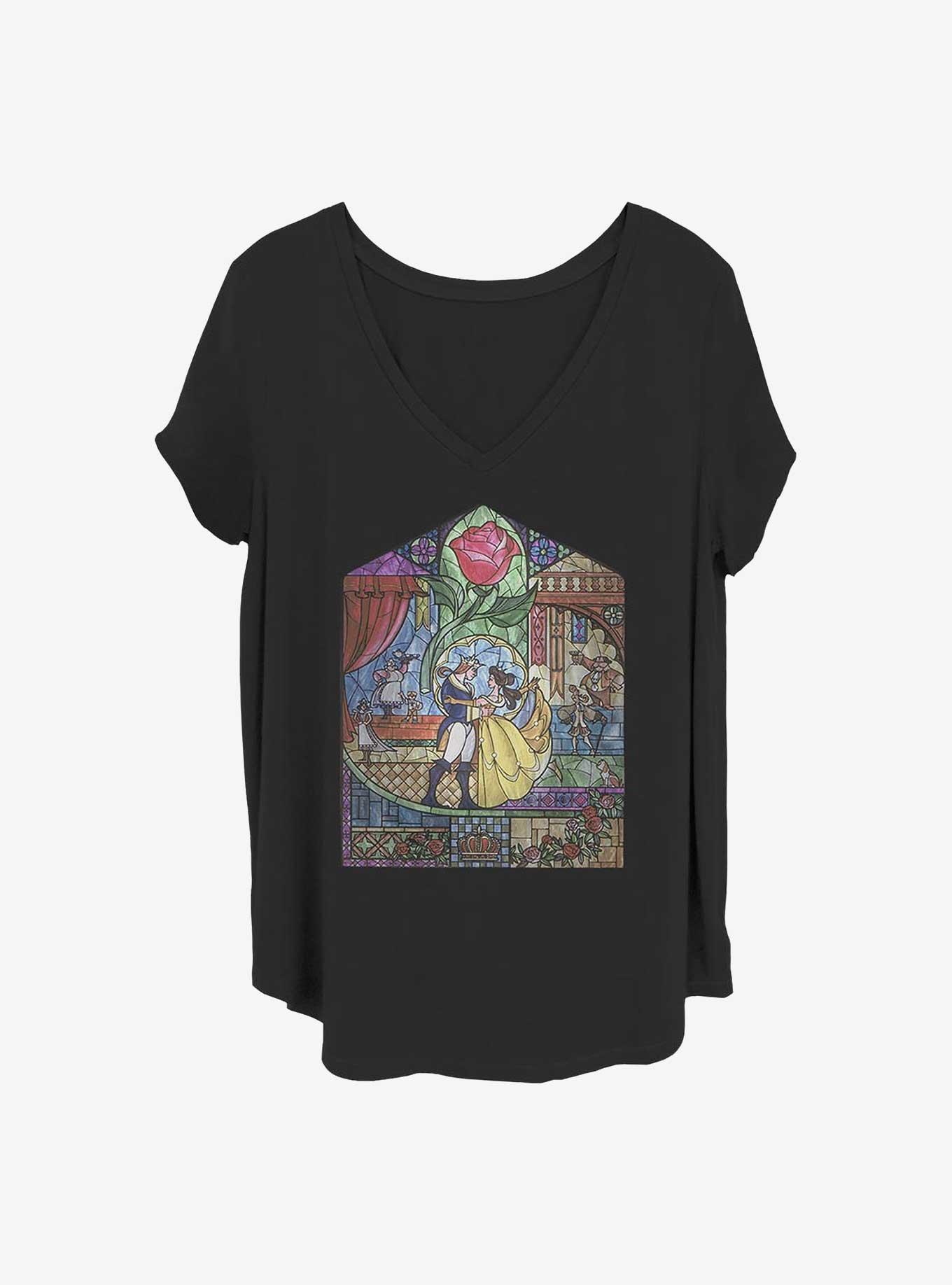 Disney Beauty and the Beast Glass Girls T-Shirt Plus