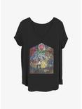 Disney Beauty and the Beast Glass Beauty Girls T-Shirt Plus Size, BLACK, hi-res