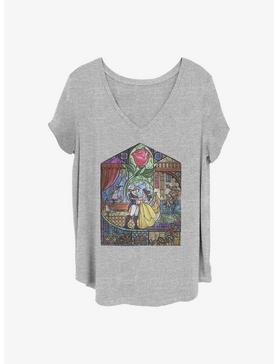 Disney Beauty and the Beast Glass Beauty Girls T-Shirt Plus Size, HEATHER GR, hi-res