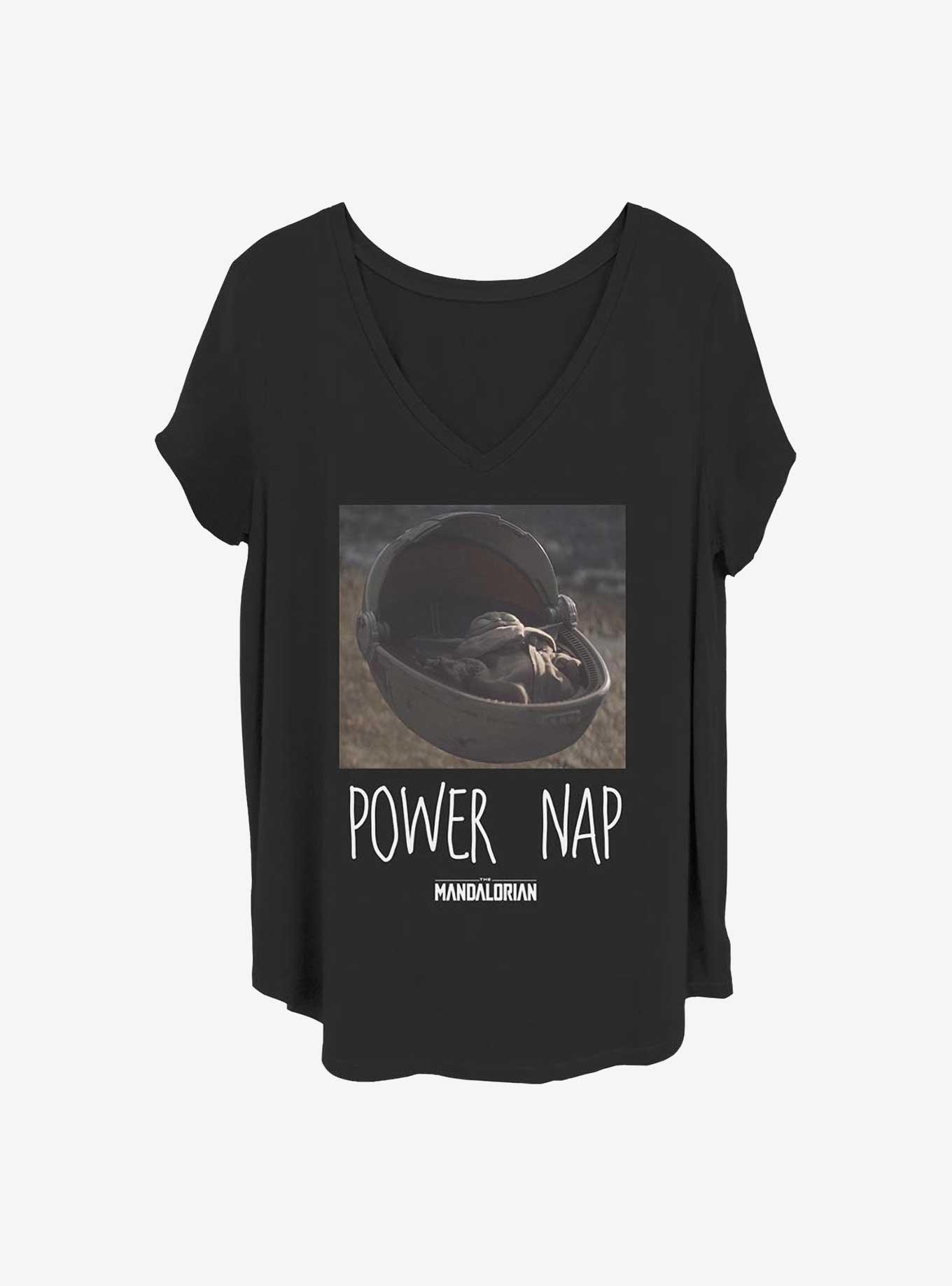 Star Wars The Mandalorian Power Nap Girls T-Shirt Plus Size, BLACK, hi-res