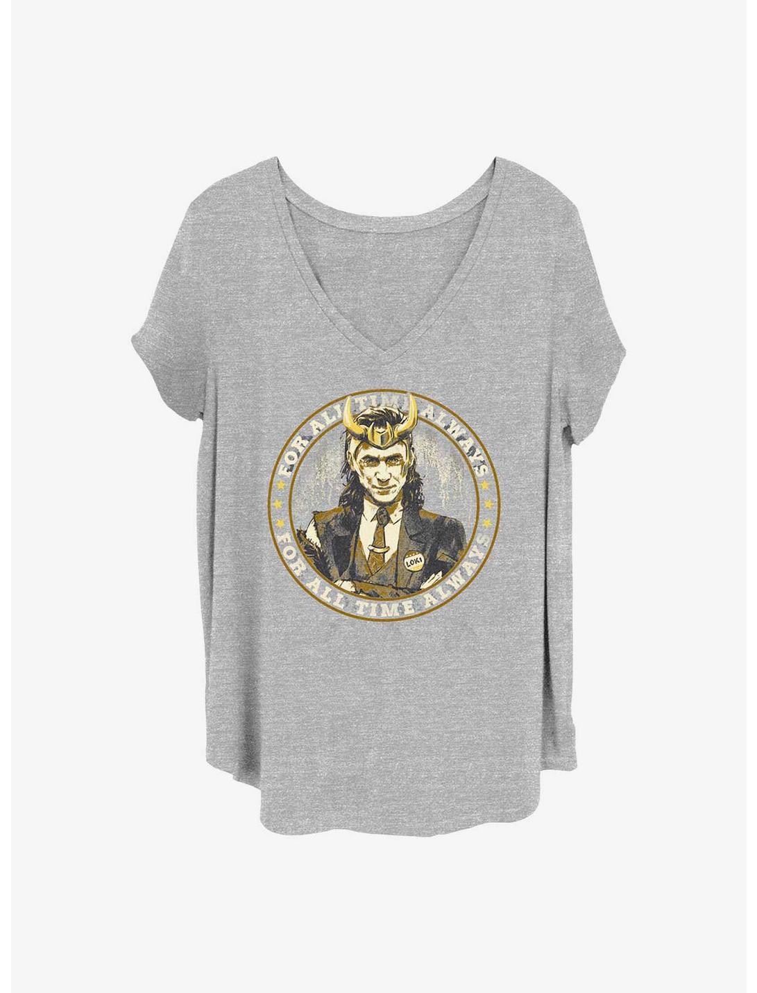 Marvel Loki Campaign Trail Girls T-Shirt Plus Size, HEATHER GR, hi-res