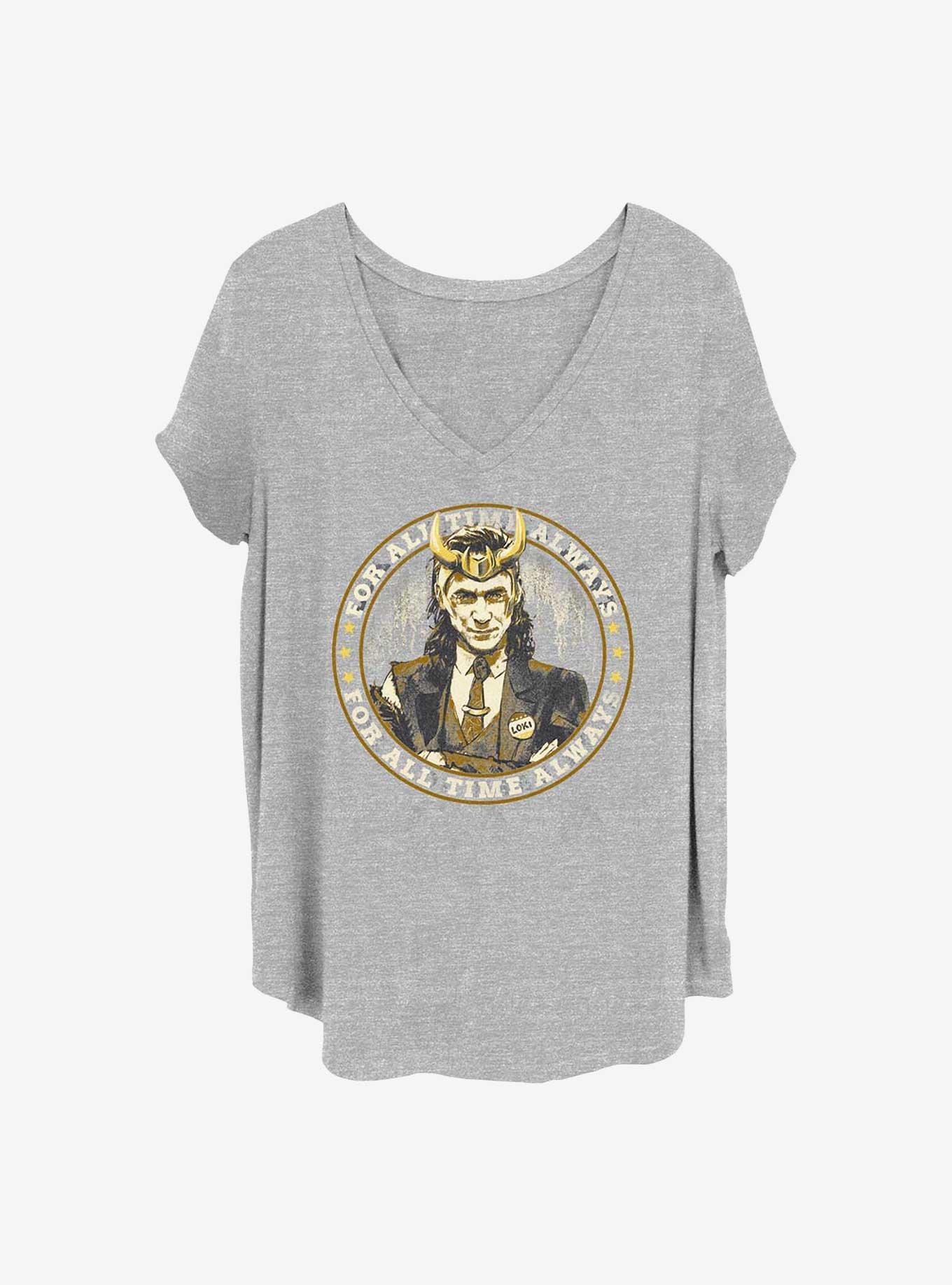 Marvel Loki Campaign Trail Girls T-Shirt Plus Size, HEATHER GR, hi-res
