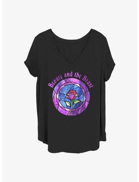 Disney Beauty and the Beast Glass Rose Girls T-Shirt Plus Size, , hi-res