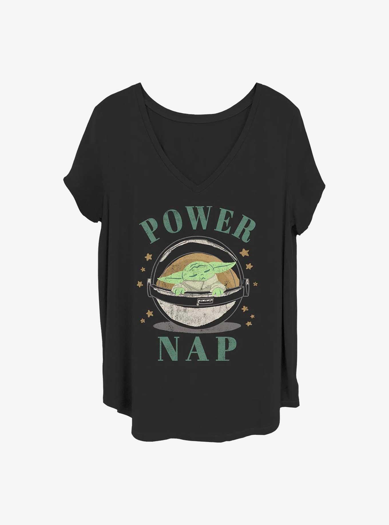 Star Wars The Mandalorian Power Nap Girls T-Shirt Plus Size