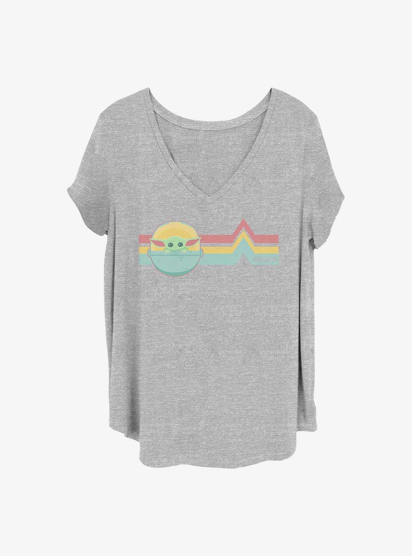 Star Wars The Mandalorian Rainbow Child Girls T-Shirt Plus Size, HEATHER GR, hi-res