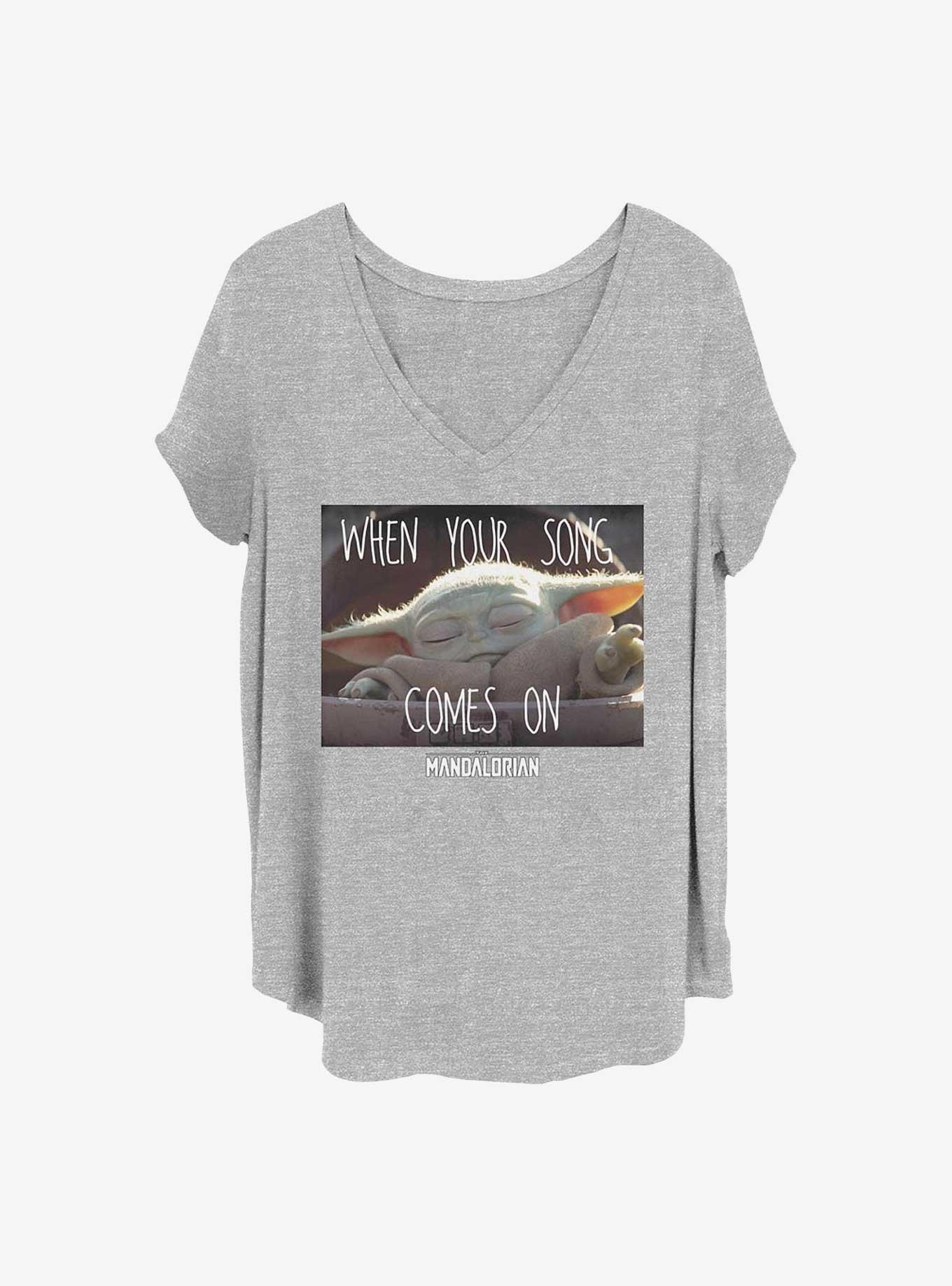 Star Wars The Mandalorian Song Meme Girls T-Shirt Plus Size, HEATHER GR, hi-res