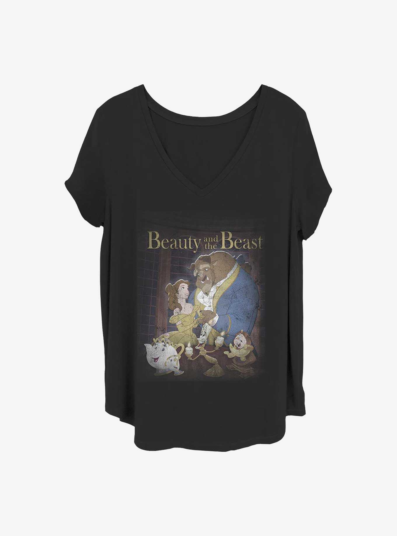 Disney Beauty and the Beast Poster Girls T-Shirt Plus Size, , hi-res