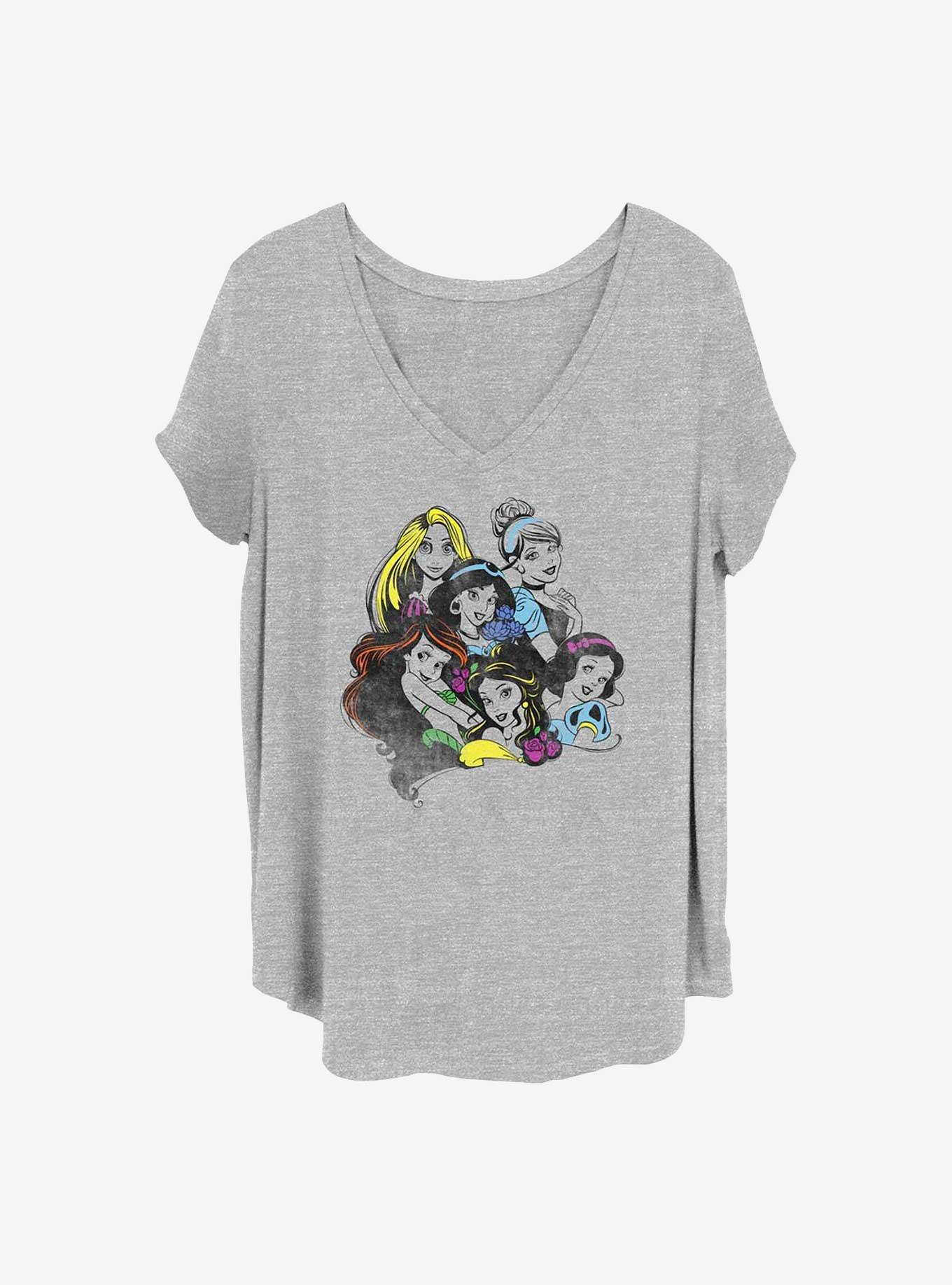 Disney Princesses Chillin Girls T-Shirt Plus Size, HEATHER GR, hi-res