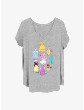Disney Princesses Dresses Chart Girls T-Shirt Plus Size, , hi-res
