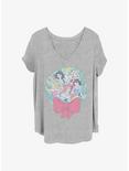 Disney Princesses Holiday Wreath Girls T-Shirt Plus Size, HEATHER GR, hi-res