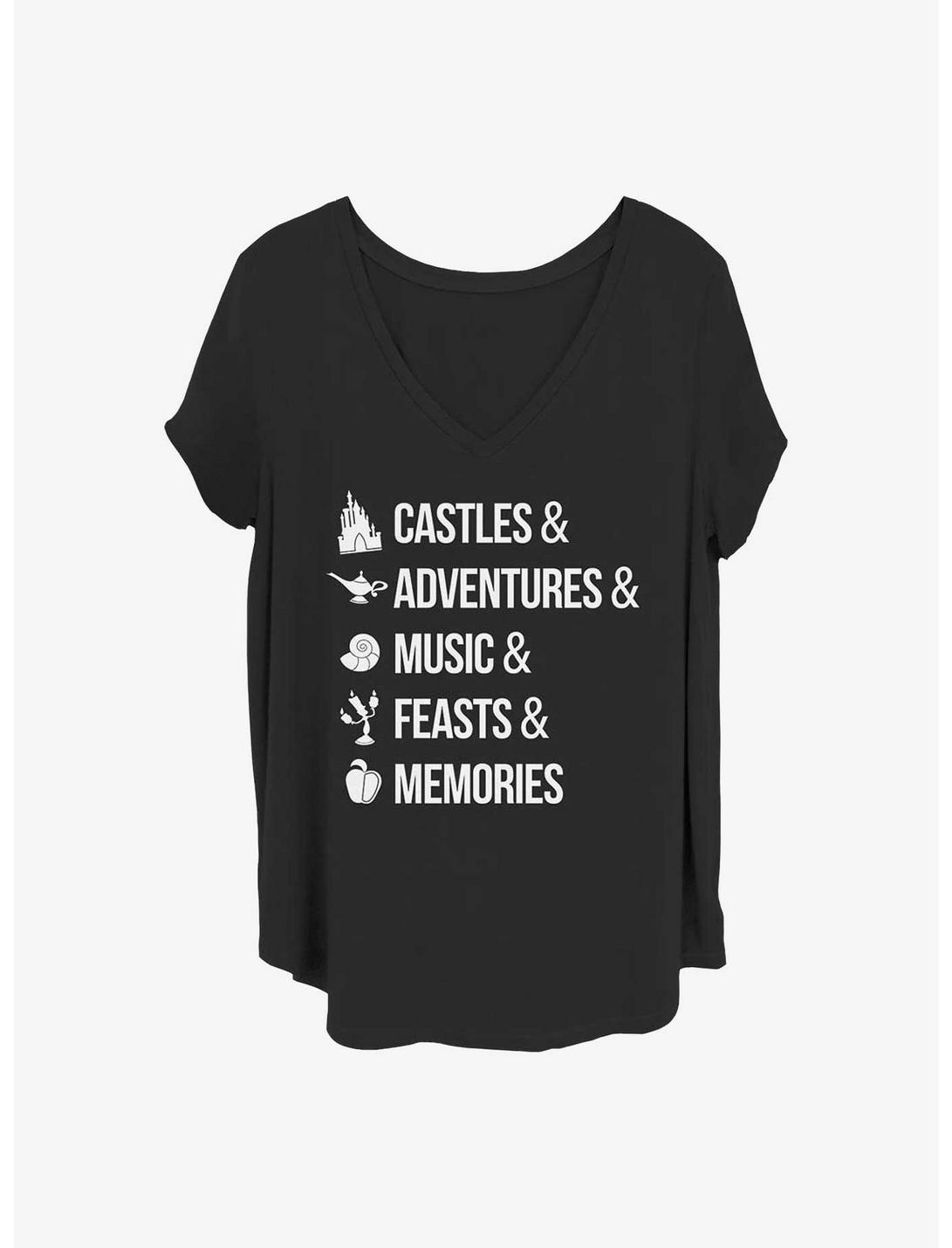 Disney Princesses Just Disney Things Girls T-Shirt Plus Size, BLACK, hi-res