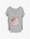 Disney Princesses Princess Holiday Girls T-Shirt Plus Size, HEATHER GR, hi-res