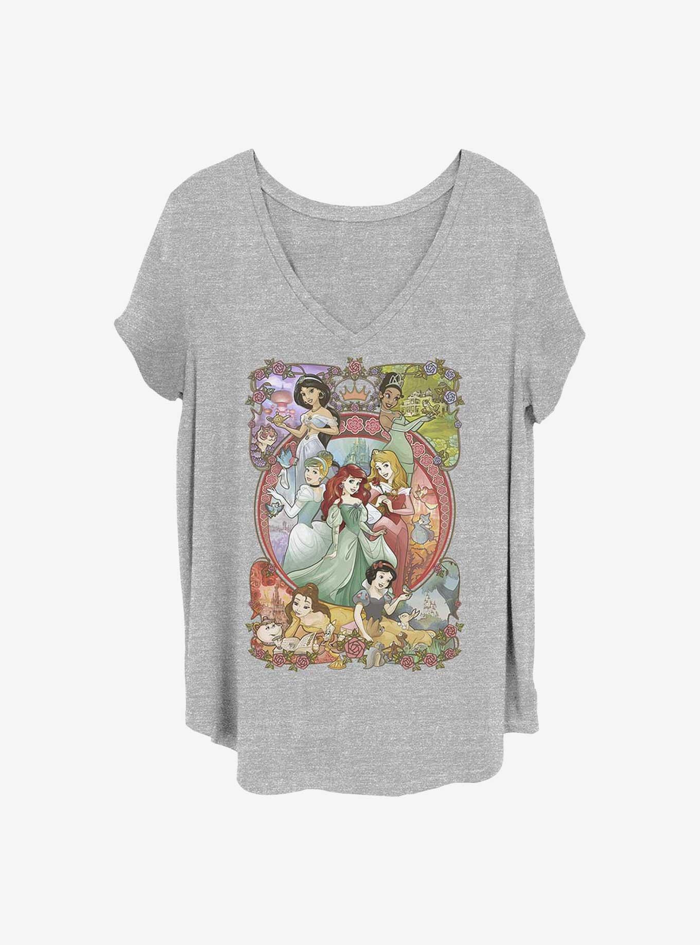 Disney Princesses Princess Power Girls T-Shirt Plus Size, HEATHER GR, hi-res