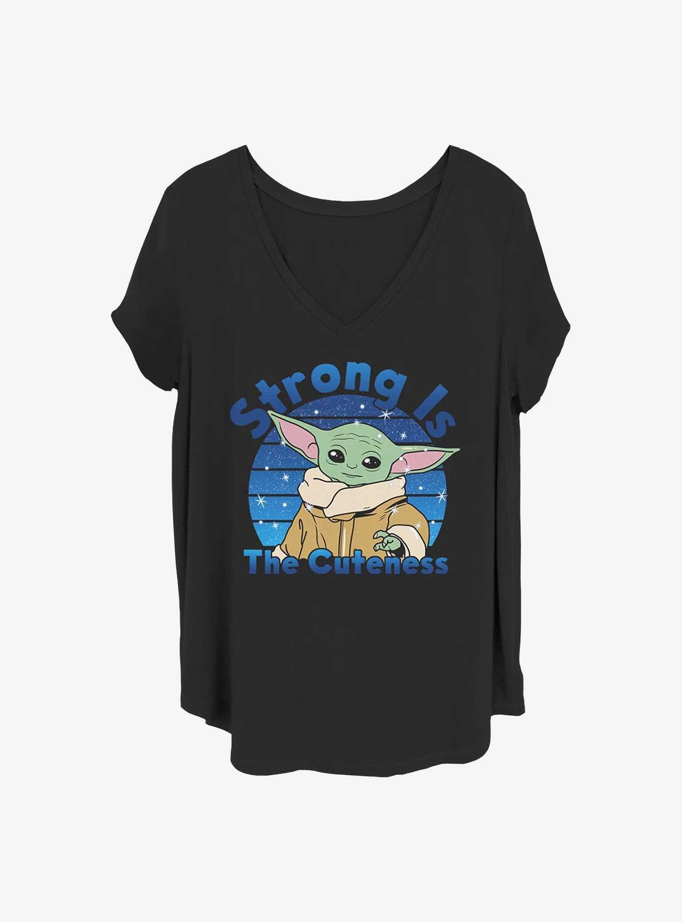 Star Wars The Mandalorian Strong Is The Cuteness Girls T-Shirt Plus Size, , hi-res