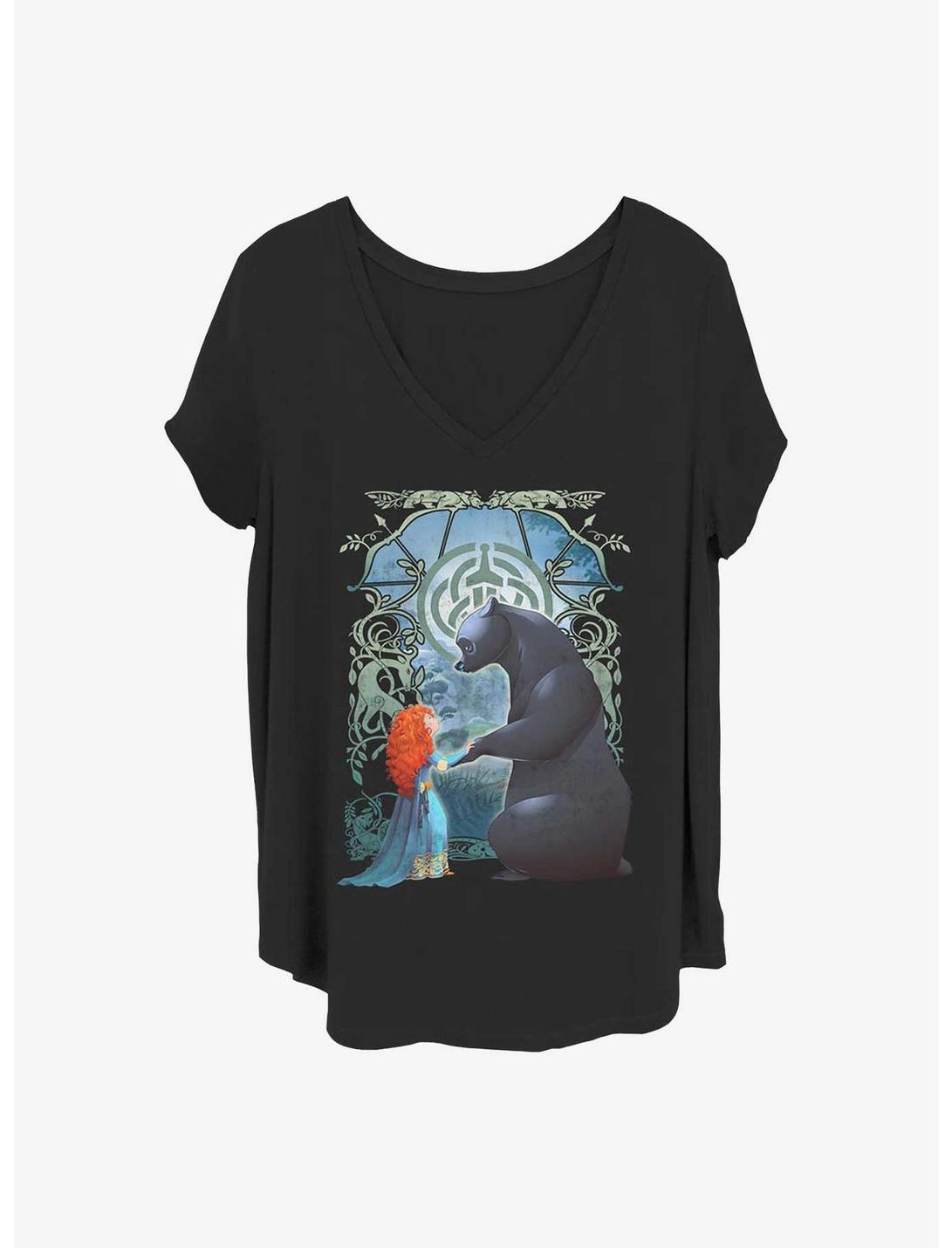 Disney Pixar Brave Merida Bear Girls T-Shirt Plus Size, BLACK, hi-res