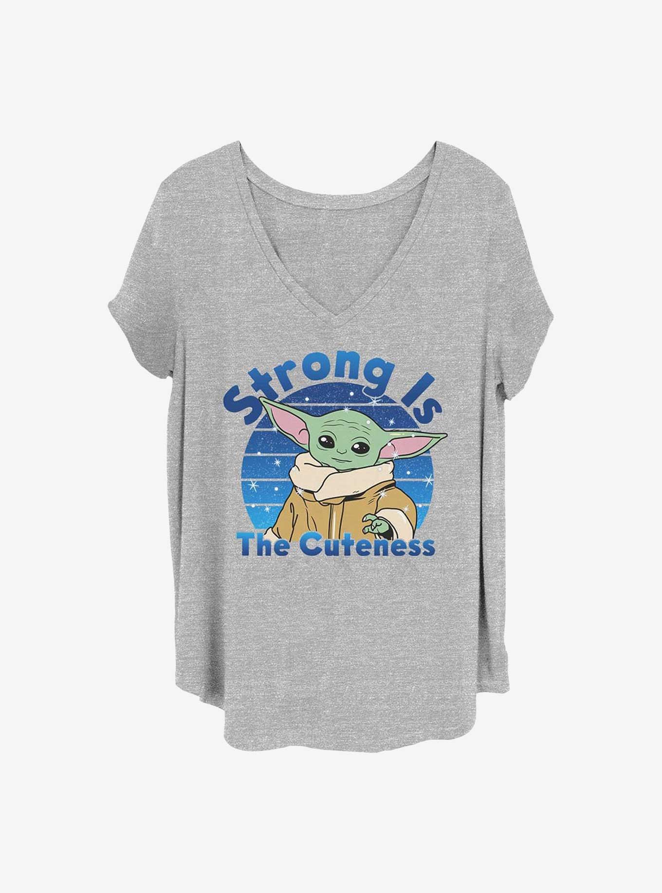 Star Wars The Mandalorian Strong Is The Cuteness Girls T-Shirt Plus Size, , hi-res