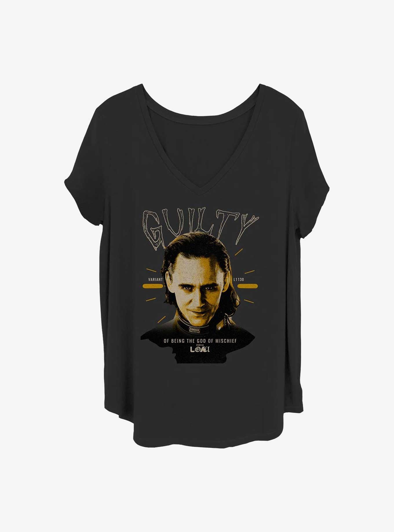 Marvel Loki Charged Guilty Girls T-Shirt Plus Size, BLACK, hi-res