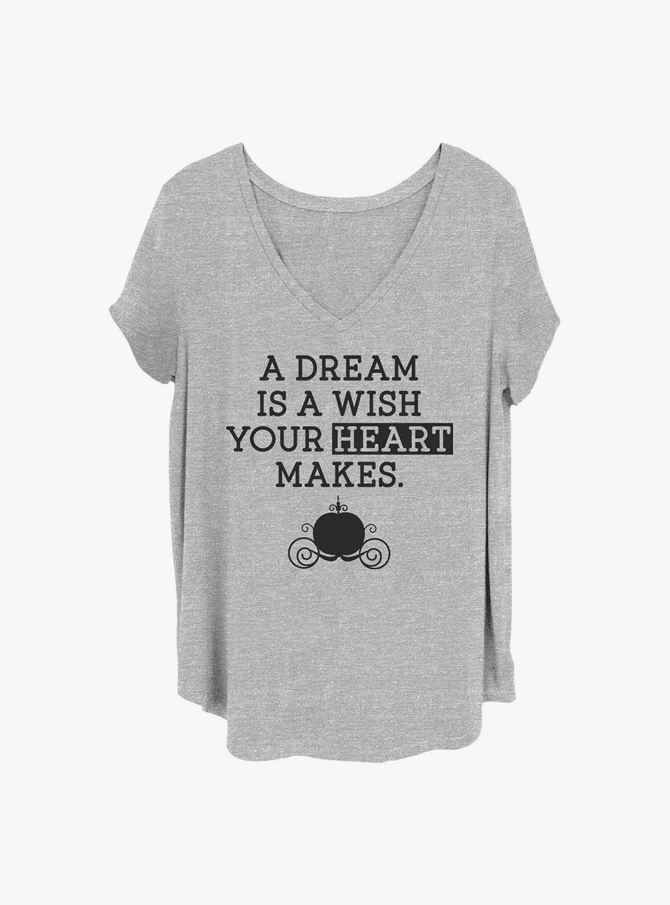 Disney Cinderella Dream Wish Girls T-Shirt Plus Size, HEATHER GR, hi-res