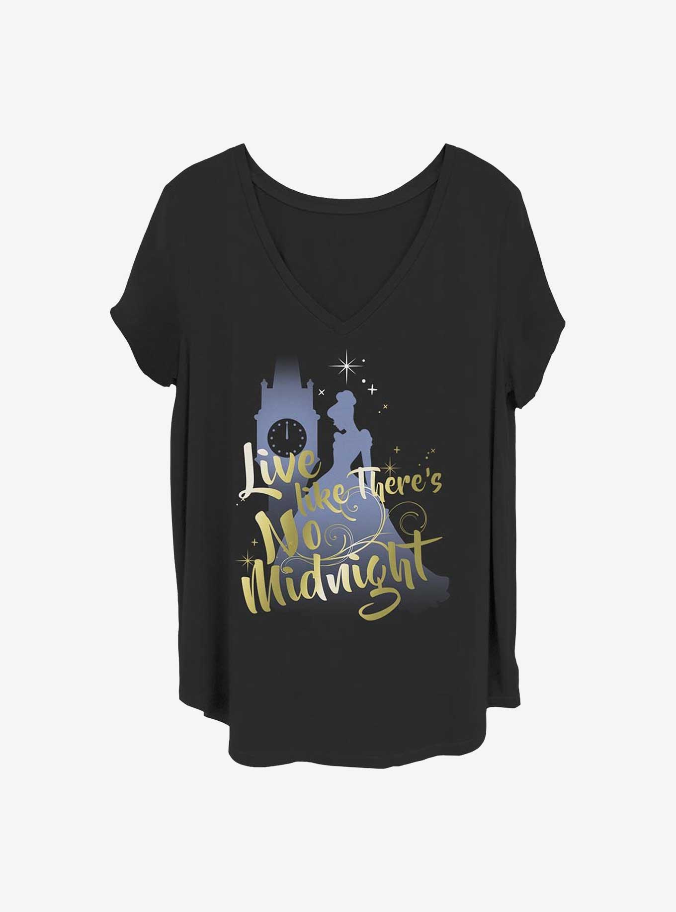 Disney Cinderella No Midnight Girls T-Shirt Plus Size, BLACK, hi-res