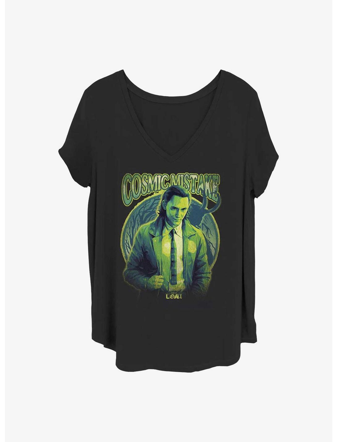 Marvel Loki Cosmic Mistake Girls T-Shirt Plus Size, BLACK, hi-res
