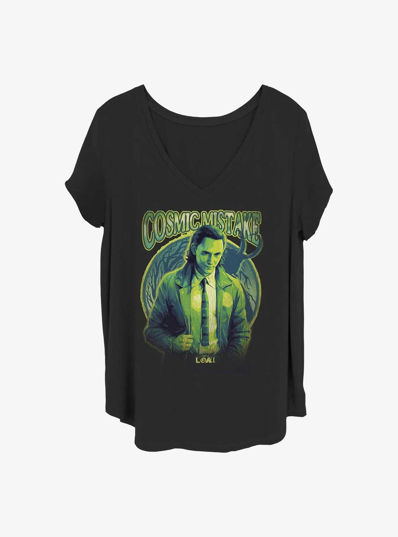 Marvel Loki Cosmic Mistake Girls T-Shirt Plus Size, BLACK, hi-res