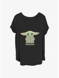 Star Wars The Mandalorian The Child Covered Face Girls T-Shirt Plus Size, BLACK, hi-res