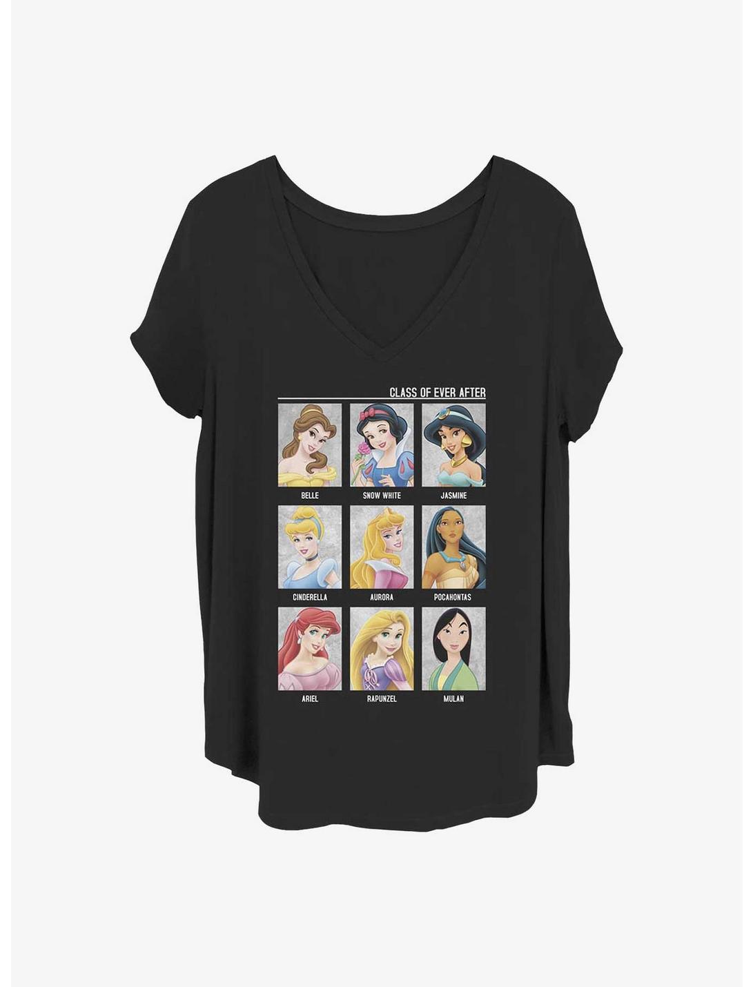 Disney Princesses Class Of Ever After Girls T-Shirt Plus Size, BLACK, hi-res