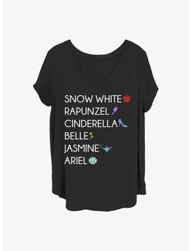 Disney Princesses Princess List Girls T-Shirt Plus Size, , hi-res