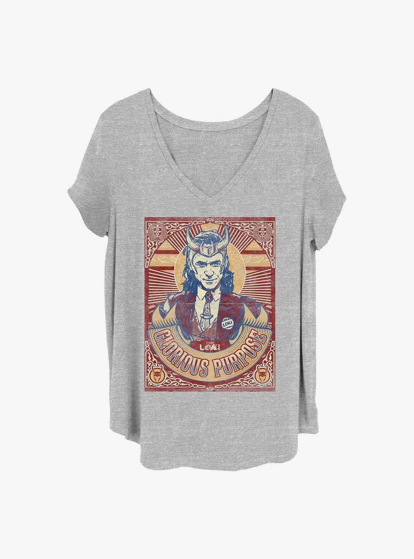 Marvel Loki Glorious Purpose Girls T-Shirt Plus Size