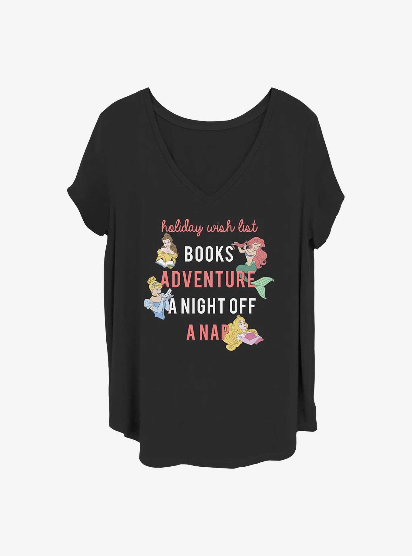 Disney Princesses Wish List Girls T-Shirt Plus Size, BLACK, hi-res