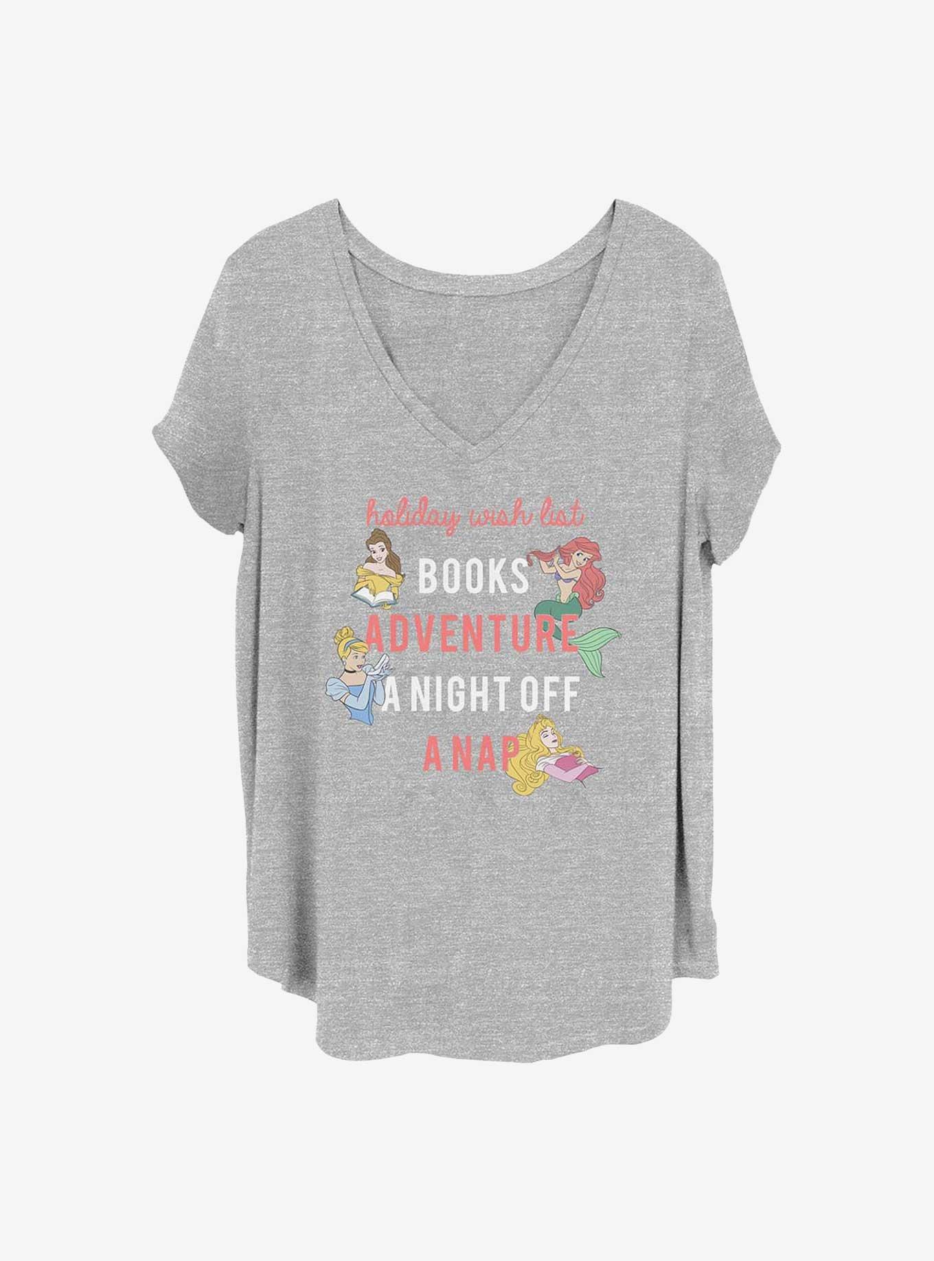 Disney Princesses Wish List Girls T-Shirt Plus Size, HEATHER GR, hi-res