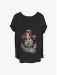 Disney The Little Mermaid Anchor Girls T-Shirt Plus Size, BLACK, hi-res