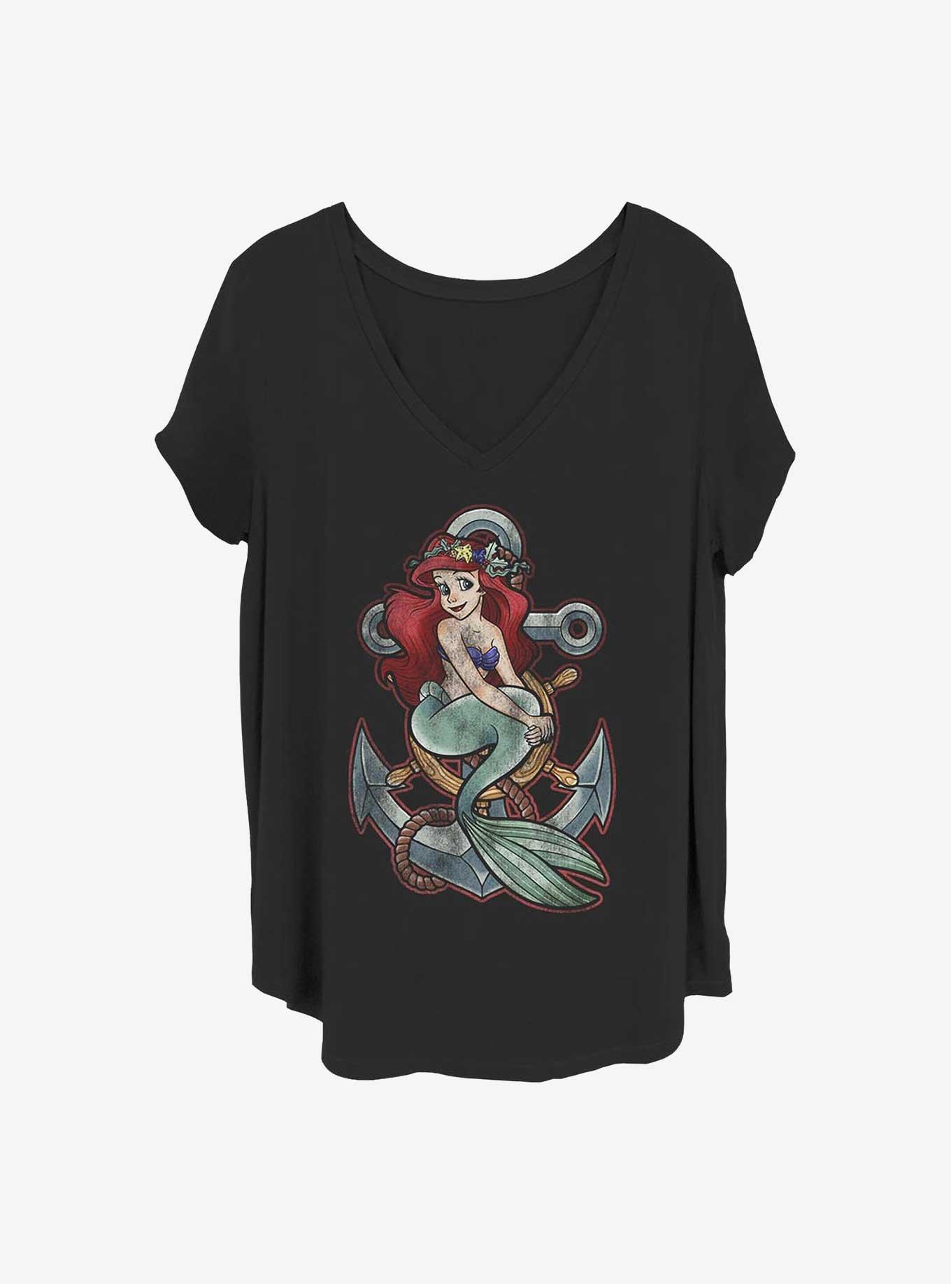 Disney The Little Mermaid Anchor Girls T-Shirt Plus Size, , hi-res