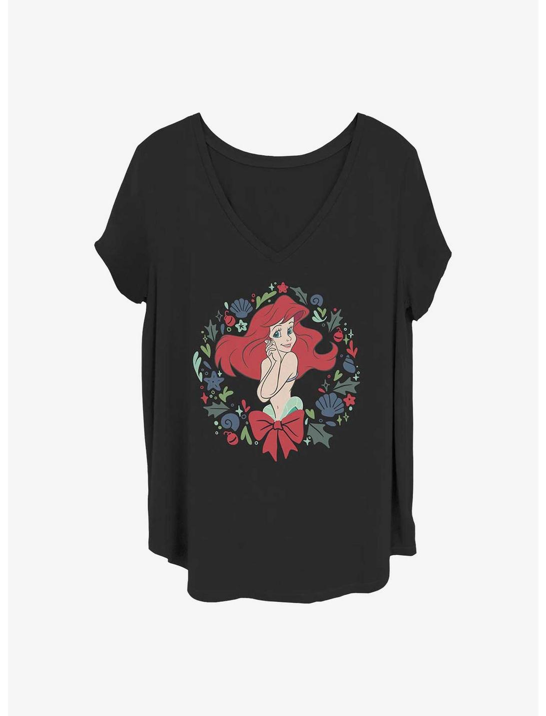 Disney The Little Mermaid Festive Ariel Girls T-Shirt Plus Size, BLACK, hi-res