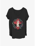 Disney The Little Mermaid Festive Ariel Girls T-Shirt Plus Size, BLACK, hi-res