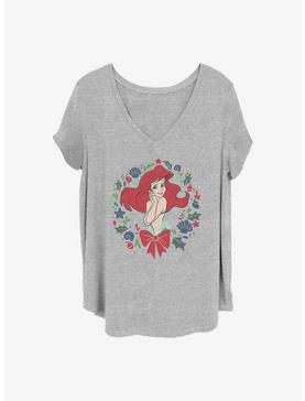 Disney The Little Mermaid Festive Ariel Girls T-Shirt Plus Size, HEATHER GR, hi-res