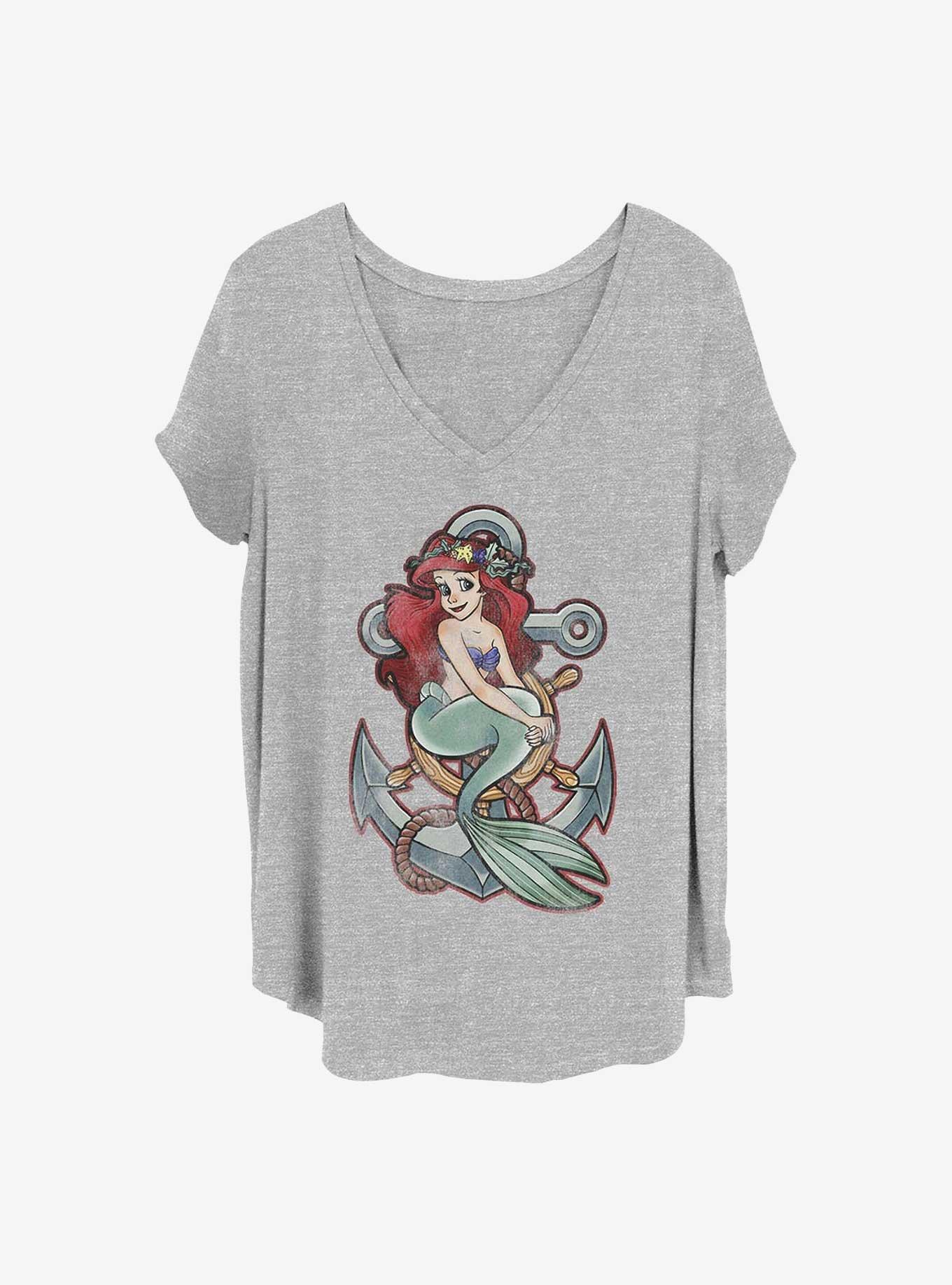 Disney The Little Mermaid Anchor Girls T-Shirt Plus Size, , hi-res