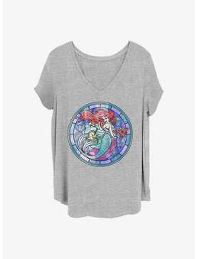 Disney The Little Mermaid Ariel Stained Glass Girls T-Shirt Plus Size, , hi-res