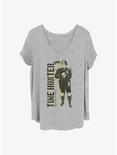 Marvel Loki Hunter Stencil Hero Girls T-Shirt Plus Size, HEATHER GR, hi-res