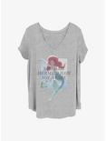 Disney The Little Mermaid Mer Hair Girls T-Shirt Plus Size, HEATHER GR, hi-res