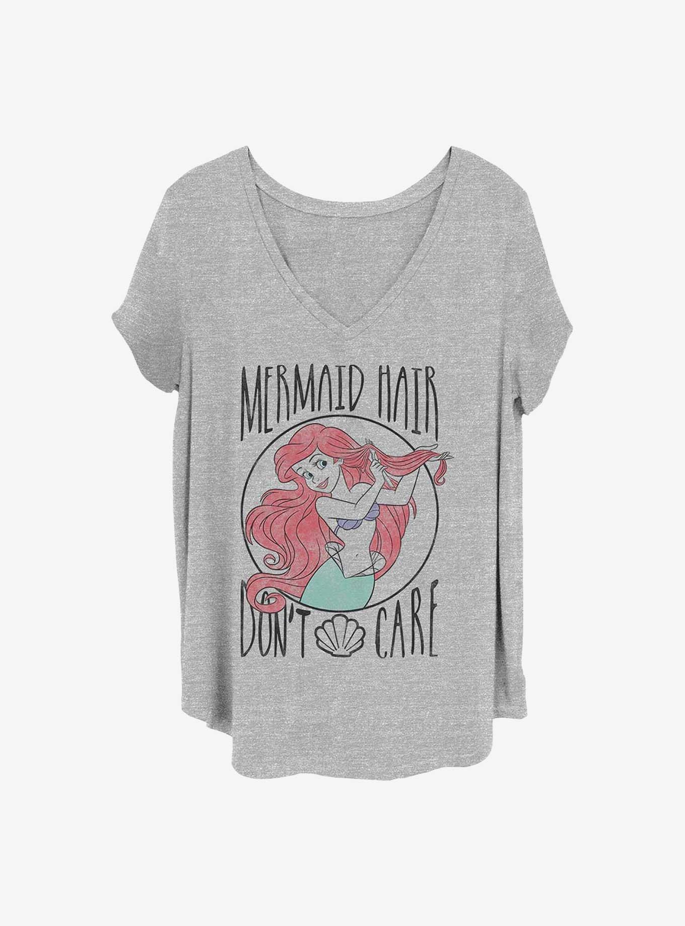Disney The Little Mermaid Mermaid Hair Girls T-Shirt Plus Size, HEATHER GR, hi-res