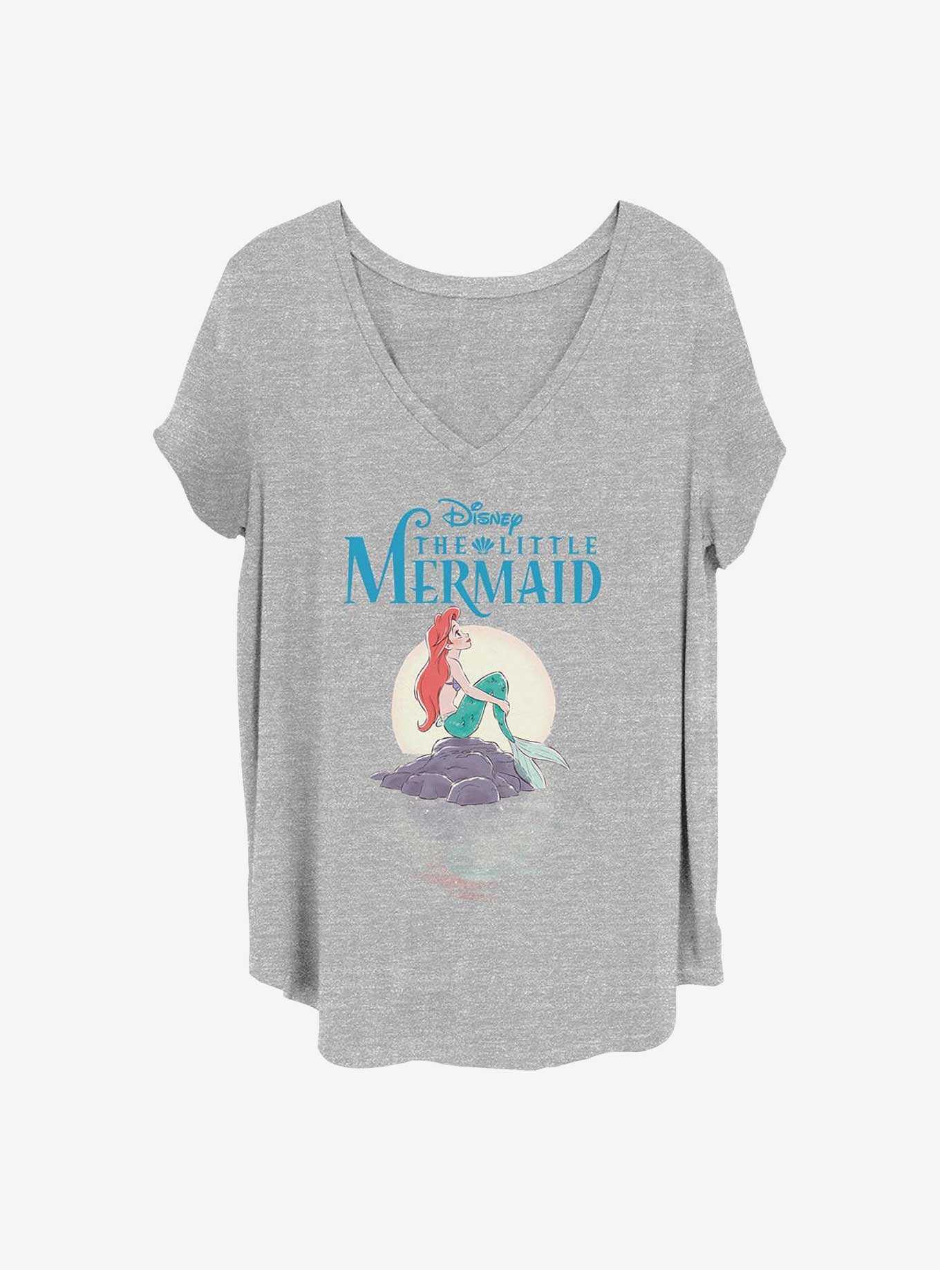 Disney The Little Mermaid Mermaid Moon Girls T-Shirt Plus Size, HEATHER GR, hi-res