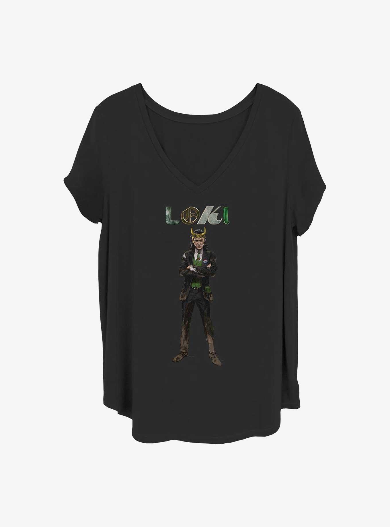 Marvel Loki Might Get Dirty Girls T-Shirt Plus Size, BLACK, hi-res