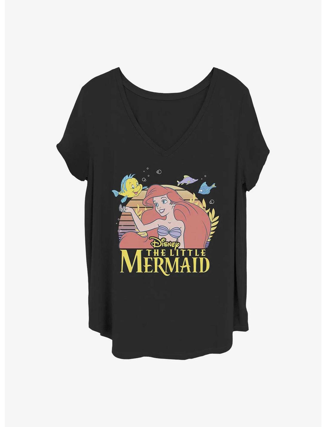 Disney The Little Mermaid Sunset Girls T-Shirt Plus Size, BLACK, hi-res