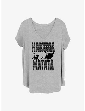Disney The Lion King Hakuna Print Girls T-Shirt Plus Size, HEATHER GR, hi-res