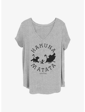 Disney The Lion King Hakuna Round Girls T-Shirt Plus Size, HEATHER GR, hi-res