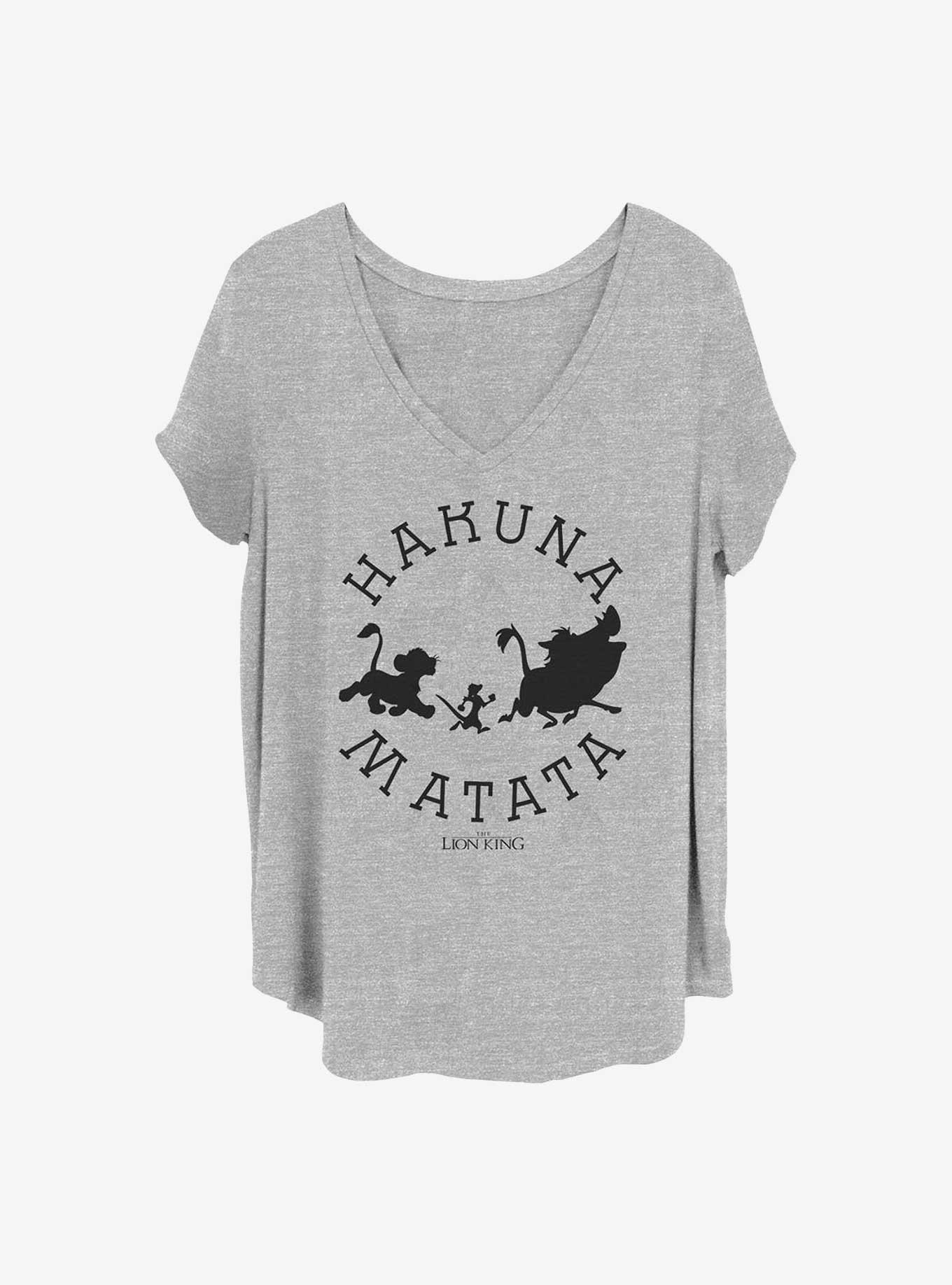 Disney The Lion King Hakuna Round Girls T-Shirt Plus Size, HEATHER GR, hi-res