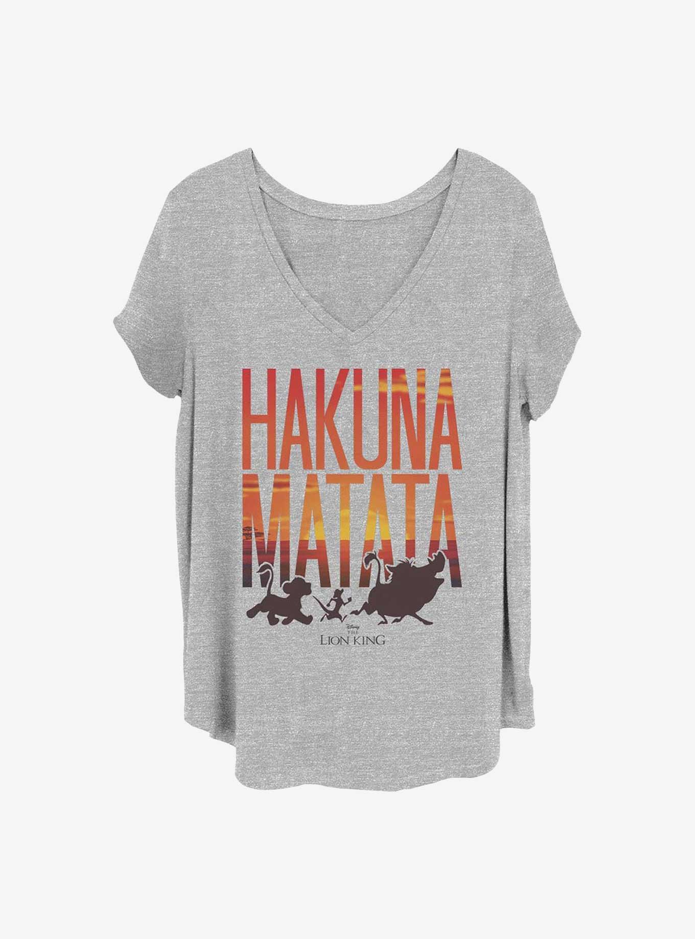 Disney The Lion King Sunset Matata Girls T-Shirt Plus Size, HEATHER GR, hi-res