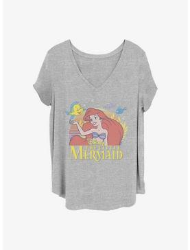Disney The Little Mermaid Sunset Girls T-Shirt Plus Size, HEATHER GR, hi-res